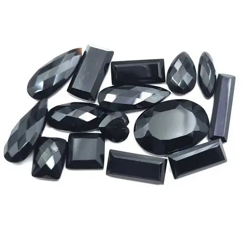 AAA+ Certified Quality Natural Black Onyx Mix Cut Loose Gemstone Lot 58 Pcs 5-18 MM 100 CT, Gem204 (1 of 1)