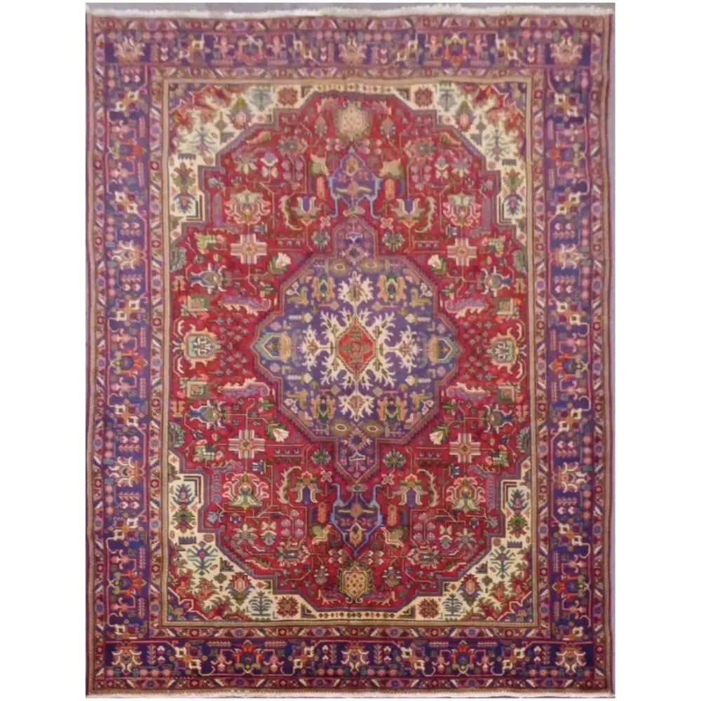 One Of The Kind Persian Tabriz Rug 11'0" x 8'0": ABC Rugs Kilims Collection Persian Tabriz Hand-Knotted Rug Made With Natural Wool & Cotton 11'0'' X 8'0" Abc208 Hand knotted and meticulously crafted by Persian artisans, this stunning Hand Knotte