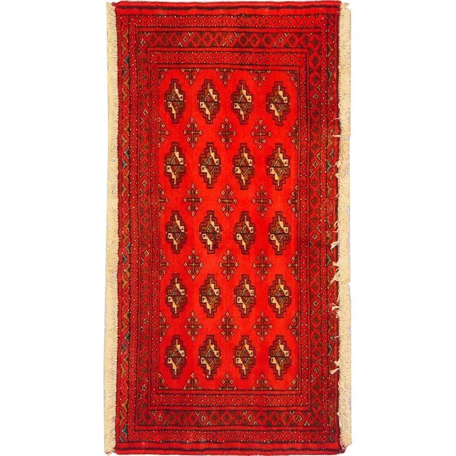 One Of The Kind Persian Turkman Rug 3'0" x 1'6": ABC Rugs Kilims Collection Authentic Persian Rug Turkaman Traditional Style Hand-Knotted Indoor Area Rug With Natural Wool And Cotton 3'0" X 1'6" Abcr02952 Hand knotted and meticulously crafted by Per