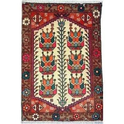 One Of The Kind Persian Bakhtiar Rug 3'9" x 2'7": ABC Rugs Kilims Collection Authentic Persian Rug Bakhtiar Traditional Style Hand-Knotted Indoor Area Rug With Natural Wool And Cotton 3'9" X 2'7" Abcr02452 Hand knotted and meticulously crafted by Per