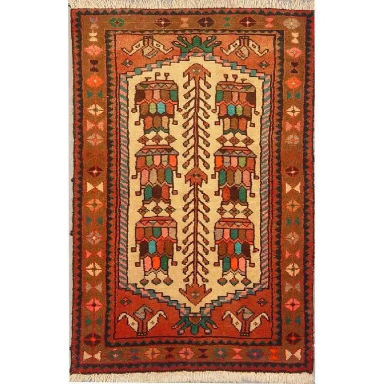 One Of The Kind Persian Bakhtiar Rug 3'9" x 2'5" (1 of 1)