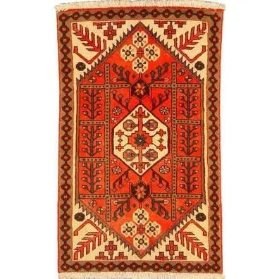 One Of The Kind Persian Bakhtiar Rug 3'9" x 2'3": ABC Rugs Kilims Collection Authentic Persian Rug Bakhtiar Traditional Style Hand-Knotted Indoor Area Rug With Natural Wool And Cotton 3'9" X 2'3" Abcr02451 Hand knotted and meticulously crafted by Per