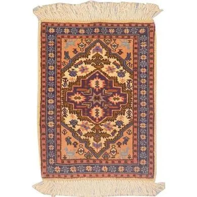 One Of The Kind Persian Ardabil Rug 1'9" x 1'3": ABC Rugs Kilims Collection Authentic Persian Rug Ardabil Traditional Style Hand-Knotted Indoor Area Rug With Natural Wool And Silk 1'9" X 1'3" Abcr02232 Hand knotted and meticulously crafted by Persia