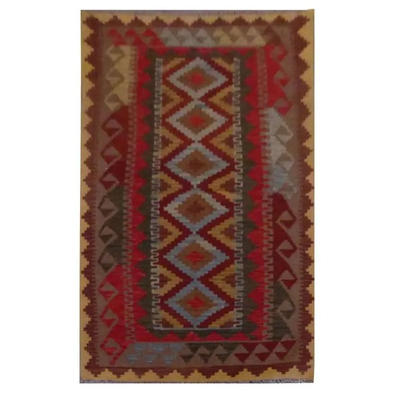 One Of The Kind Sanandaj Vintage Authentic Hand-Knotted Kilim 2'5" X 1'1": ABC Rugs Kilims Collection Sanandaj Vintage Hand-Knotted Kilim Made With Natural Wool And Cotton 76 X 34 (Abc0) (Multi Color) Hand knotted and meticulously crafted by Sanandaj artisans, this stunning 