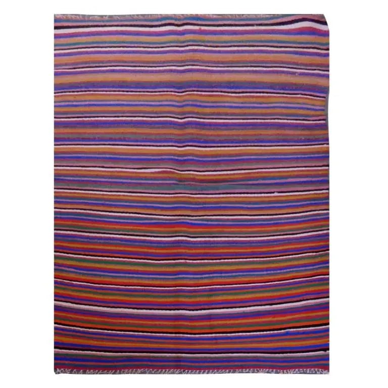 One Of The Kind Sanandaj Vintage Authentic Hand-Knotted Kilim 6'8" X 2'9": ABC Rugs Kilims Collection Sanandaj Vintage Hand-Knotted Kilim Made With Natural Wool And Cotton 204 X 85Cm (Abc1888) (Multi Color) Hand knotted and meticulously crafted by Sanandaj artisans, this stu