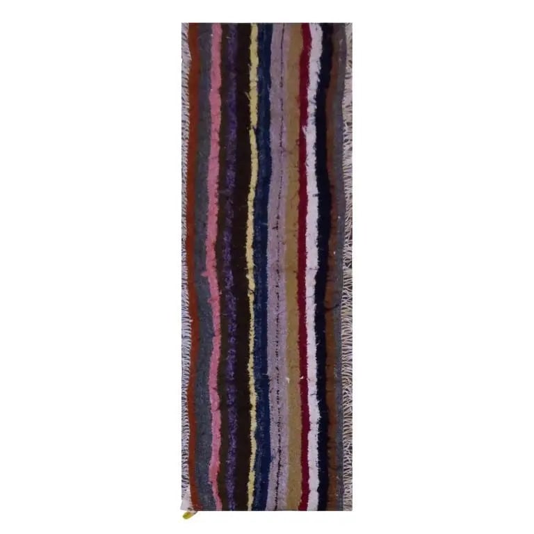 One Of The Kind Sanandaj Vintage Authentic Hand-Knotted Kilim 5'6" X 1'5": ABC Rugs Kilims Collection Sanandaj Vintage Hand-Knotted Kilim Made With Natural Wool And Cotton 170 X 45Cm (Abc1528) (Multi Color) Hand knotted and meticulously crafted by Sanandaj artisans, this stu