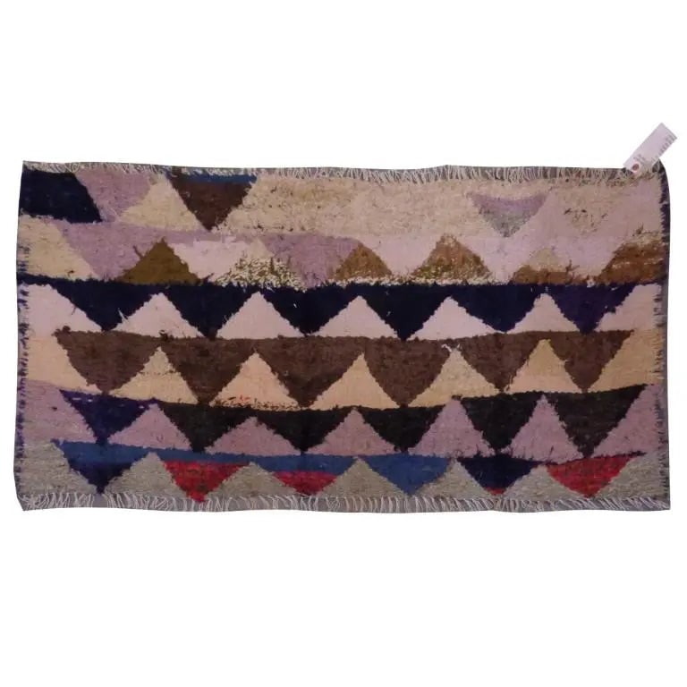 One Of The Kind Sanandaj Vintage Authentic Hand-Knotted Kilim 4'11" X 2'4": ABC Rugs Kilims Collection Sanandaj Vintage Hand-Knotted Kilim Made With Natural Wool And Cotton 150 X 72Cm (Abc1716) (Multi Color) Hand knotted and meticulously crafted by Sanandaj artisans, this stu