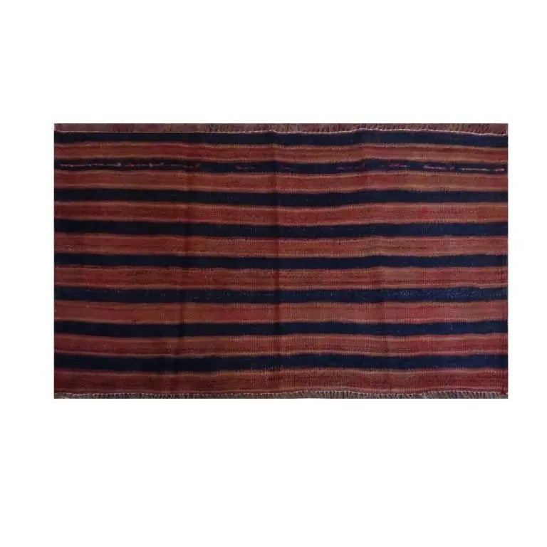 One Of The Kind Sanandaj Vintage Authentic Hand-Knotted Kilim 3'8" X 2'2": ABC Rugs Kilims Collection Sanandaj Vintage Hand-Knotted Kilim Made With Natural Wool And Cotton 116 X 70Cm (Abc1830) (Multi Color) Hand knotted and meticulously crafted by Sanandaj artisans, this stu