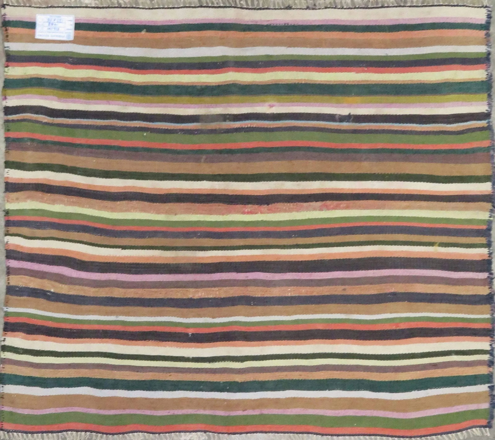 One Of The Kind Authentic Hand-Knotted Sanandaj Vintage Kilim 4'0" X 3'0": ABC Rugs Kilims Collection Sanandaj Seneh, Vintage Kilim Collection And Modern Colorful Hand-Knotted Area Kilim With Natural Wool And Cotton 4'0" X 3'0" (Abc-Per-1402) (Multi Color) Hand knotted and m