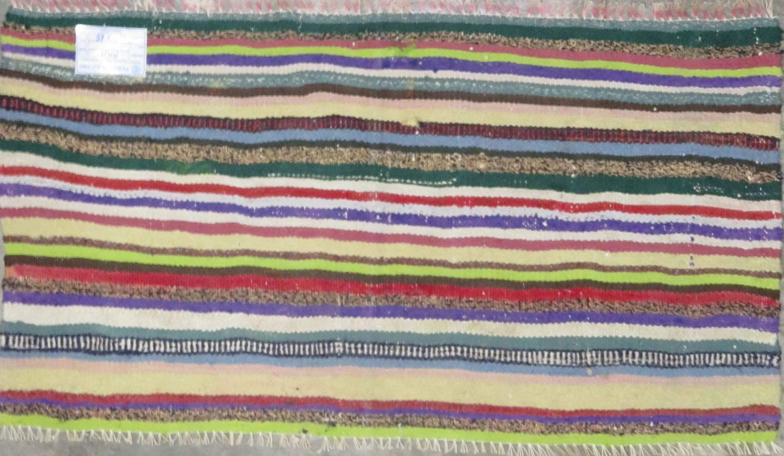 One Of The Kind Authentic Hand-Knotted Sanandaj Vintage Kilim 3'0" X 2'0": ABC Rugs Kilims Collection Sanandaj Seneh, Vintage Kilim Collection And Modern Colorful Hand-Knotted Area Kilim With Natural Wool And Cotton 3'0" X 2'0" (Abc-Per-1376) (Multi Color) Hand knotted and m