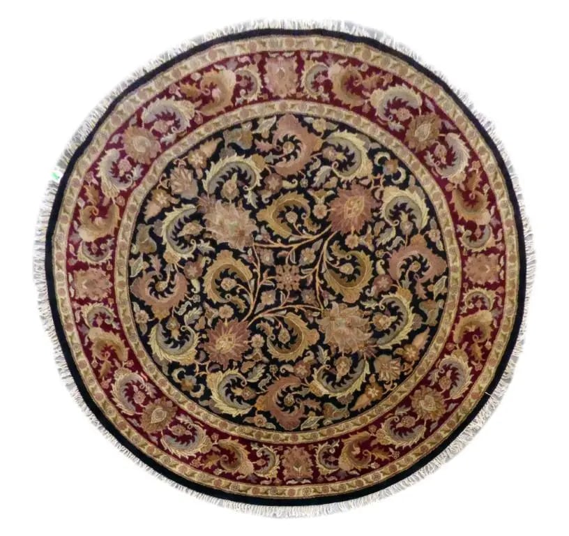 One Of The Kind Indian Hand-Knotted Rug 8' X 8' (1 of 1)
