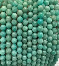 Natural Gemstone Loose Beads Necklace - amazonite AA - NO.180: Natural Gemstone Loose Beads Necklace - amazonite AA - NO.180