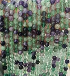 Natural Gemstone Loose Beads Necklace - fluorite - NO.84 (1 of 1)