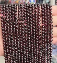 Natural Gemstone Loose Beads Necklace - garnet A - NO.61: Natural Gemstone Loose Beads Necklace - garnet A - NO.61