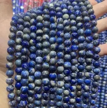 Natural Gemstone Beads Necklace - Handmade Natural Stone Jewelry,lapis lazuli, Size 8mm/50cm, NO.26: Natural Gemstone Beads Necklace - Handmade Natural Stone Jewelry,lapis lazuli, Size 8mm/50cm, NO.26