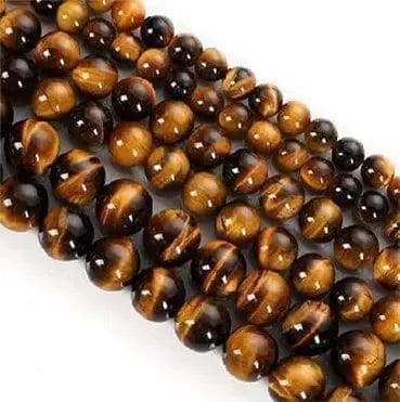 Natural Gemstone Beads Necklace - Handmade Natural Stone Jewelry,tiger eye A, Size 8mm/50cm, NO.12: Natural Gemstone Beads Necklace - Handmade Natural Stone Jewelry,tiger eye A, Size 8mm/50cm, NO.12