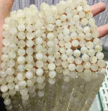 Natural Gemstone Beads Necklace - Handmade Natural Stone Jewelry,lemon citrine, Size 6mm/50cm, NO.9: Natural Gemstone Beads Necklace - Handmade Natural Stone Jewelry,lemon citrine, Size 6mm/50cm, NO.9