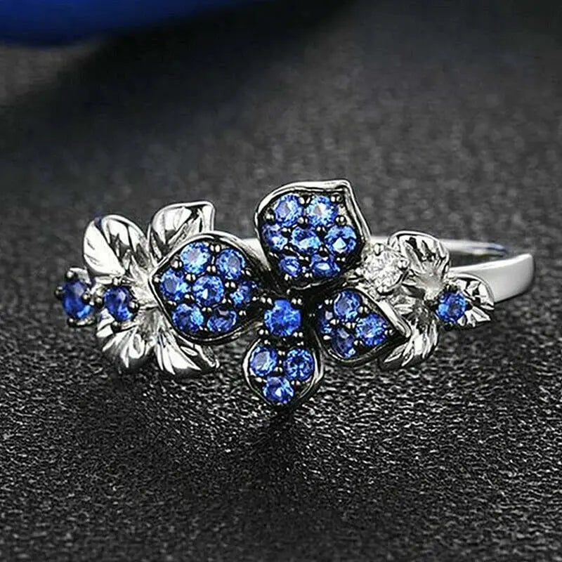 AAA+ Quality Gorgeous 925 Silver Filled Rings Cubic Sapphire Women Wedding Jewelry Size 6 Cus-Jew21 (1 of 1)