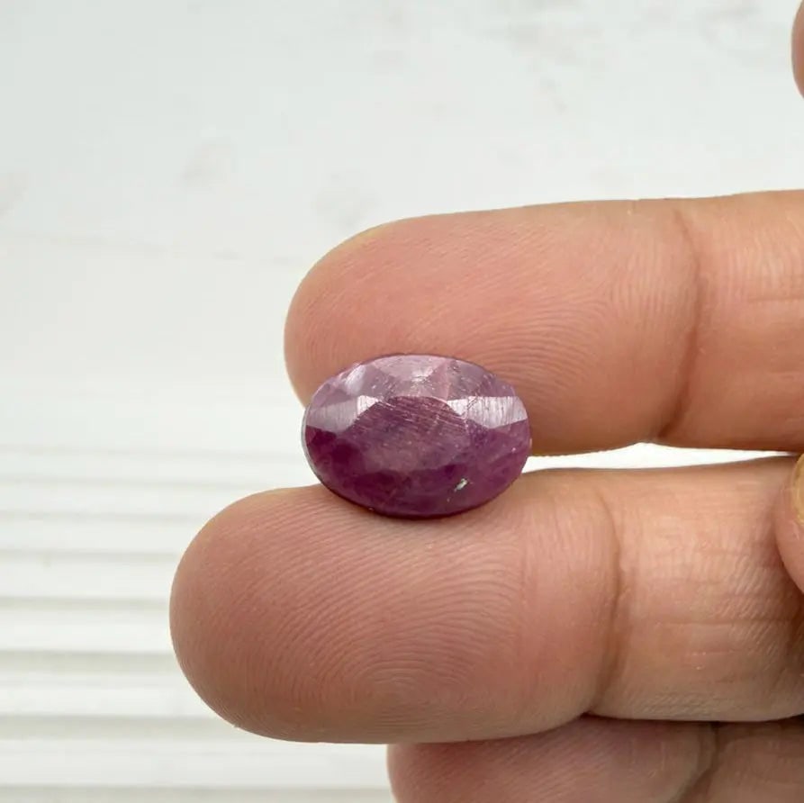 AA+ QUALITY OVAL MIXED NATURAL RUBY, RED COLORED, INDIAN GEMSTONE, WEIGHT 7.9 CTS (1 of 1)