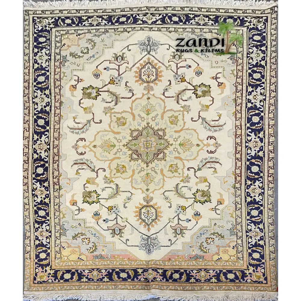 One Of The Kind Persian Tabriz Rug 10'0" x 6'8": ABC Rugs Kilims Collection Hand Knotted Persian Tabriz Medallion Design Rug Size 10'0''X6'8'' Rr10475 Hand knotted and meticulously crafted by Persian artisans, this stunning Hand Knotted Area Rug wil