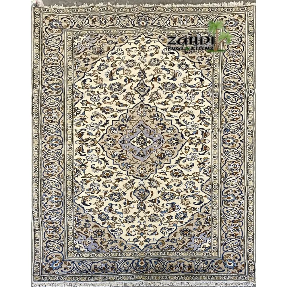 One Of The Kind Persian Kashan Rug 9'10" x 6'3": ABC Rugs Kilims Collection Hand Knotted Persian Kashan Medallion Design Rug Size 9'10''X6'3'' Rr10481 Hand knotted and meticulously crafted by Persian artisans, this stunning Hand Knotted Area Rug wil