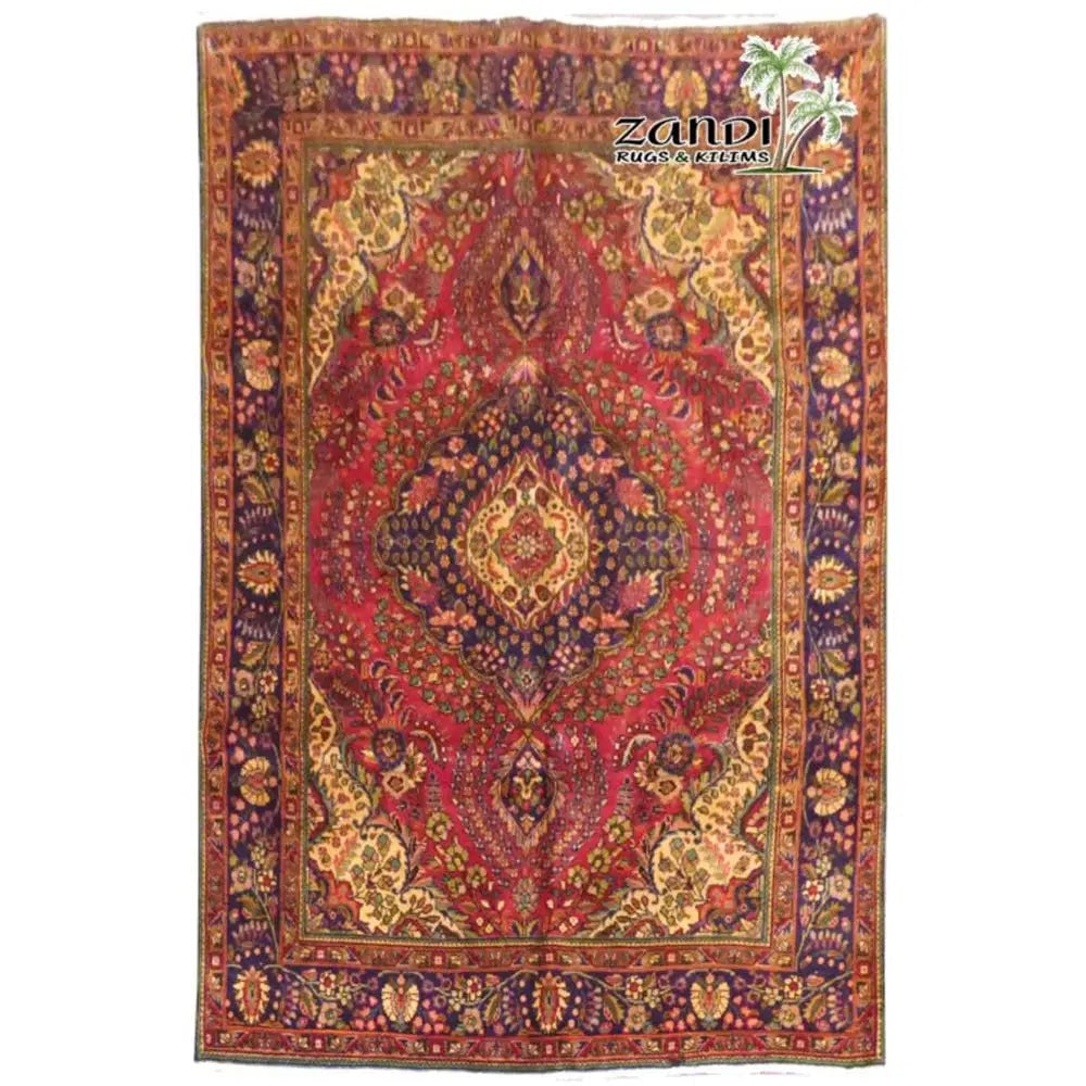 One Of The Kind Persian Tabriz Rug 9'5" x 5'7": ABC Rugs Kilims Collection Hand Knotted Tabriz Wool Persian Rug Size 9'5"X5'7" (Rr11265) Abcr02841A Hand knotted and meticulously crafted by Persian artisans, this stunning Persian Hand Knotted Area R