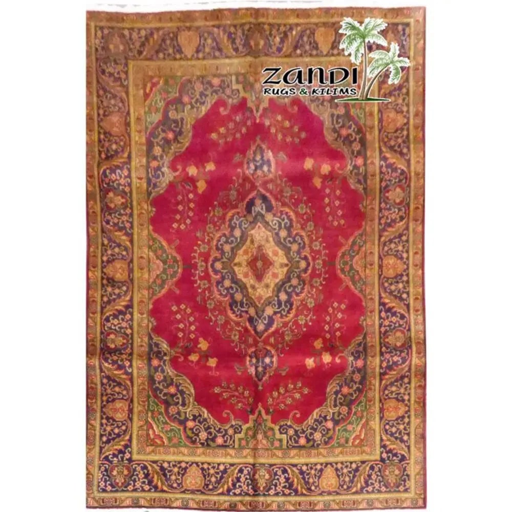 One Of The Kind Persian Tabriz Rug 9'7" x 6'1": ABC Rugs Kilims Collection Hand Knotted Tabriz Wool Persian Rug Size 9'7"X6'1" (Rr11287) Abcr02784A Hand knotted and meticulously crafted by Persian artisans, this stunning Persian Hand Knotted Area R