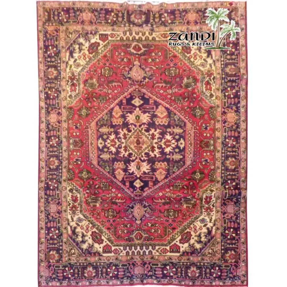 One Of The Kind Persian Tabriz Rug 9'6" x 6'3": ABC Rugs Kilims Collection Hand Knotted Tabriz Wool Persian Rug Size 9'6"X6'3" (Rr11252) Abcr3322A Hand knotted and meticulously crafted by Persian artisans, this stunning Persian Hand Knotted Area Ru