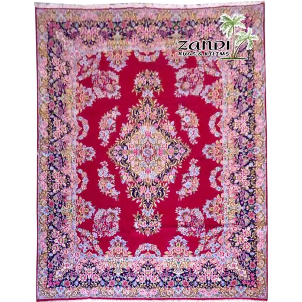 One Of The Kind Persian Tabriz Rug 13'10" x 9'10": ABC Rugs Kilims Collection Hand Knotted Medallion Red Wool Persian Rug Size 13'10"X9'10" (Rr11105) Abcr02905A Hand knotted and meticulously crafted by Persian artisans, this stunning Persian Hand Knot