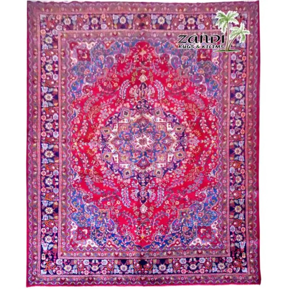 One Of The Kind Persian Tabriz Rug 12'5" x 9'9": ABC Rugs Kilims Collection Hand Knotted Traditional Multicolor Wool Persian Rug Size 12'50"X9'9" (Rr11156) Abcr01273A Hand knotted and meticulously crafted by Persian artisans, this stunning Persian H