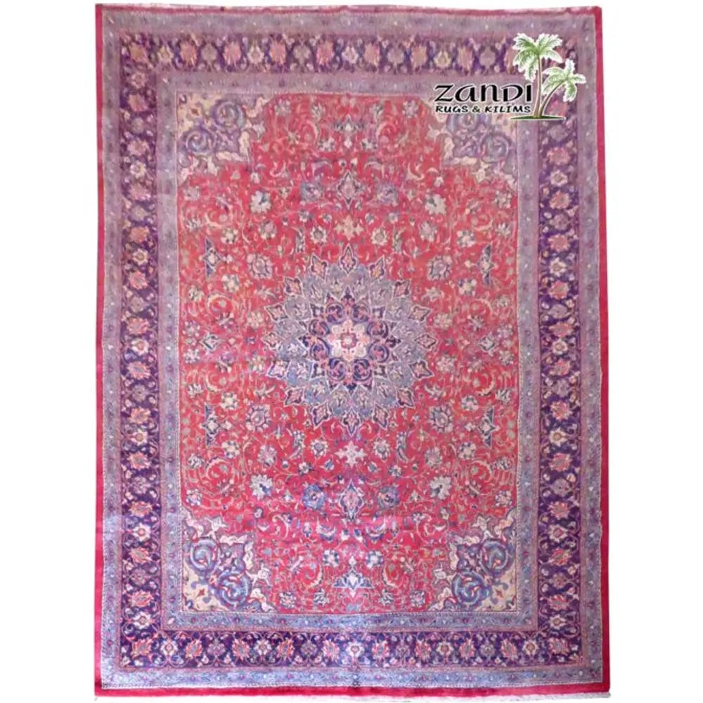 One Of The Kind Persian Tabriz Rug 13'8" x 9'1": ABC Rugs Kilims Collection Hand Knotted Medallion Red Wool Persian Rug Size 13'80"X9'1" (Rr11114) Abcr03159A Hand knotted and meticulously crafted by Persian artisans, this stunning Persian Hand Knott