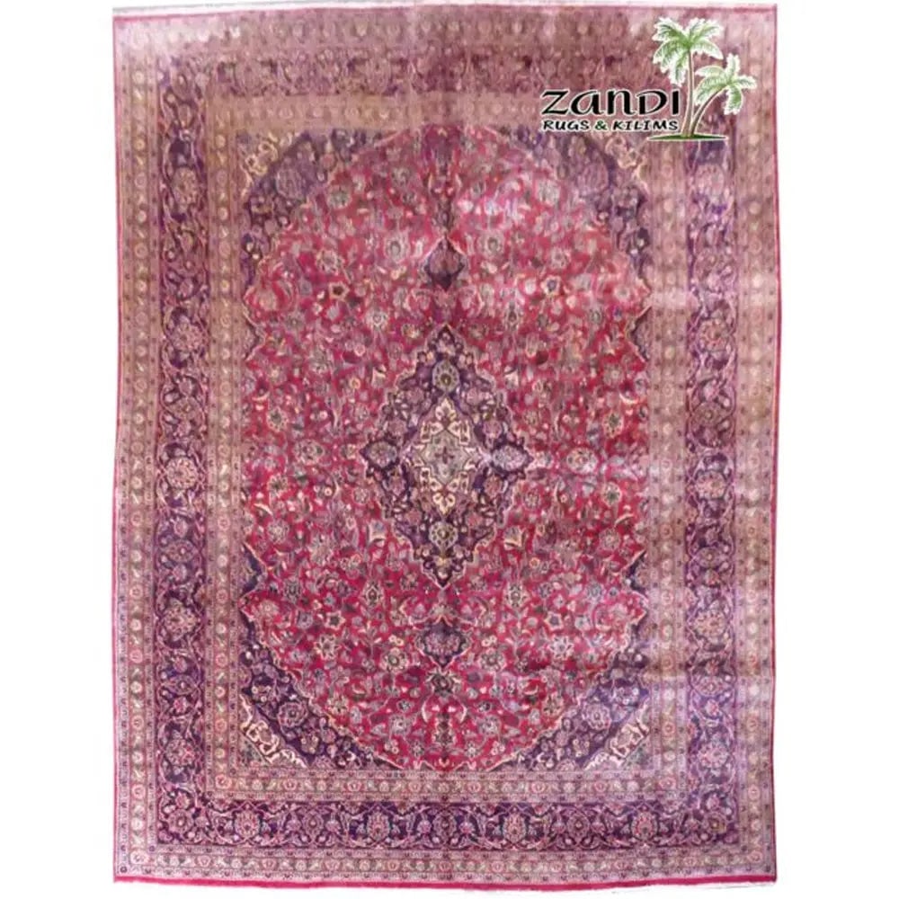 One Of The Kind Persian Tabriz Rug 13'0" x 9'4": ABC Rugs Kilims Collection Hand Knotted Medallion Red Wool Persian Rug Size 13'0"X9'4" (Rr11134) Abcr02108A Hand knotted and meticulously crafted by Persian artisans, this stunning Persian Hand Knotte