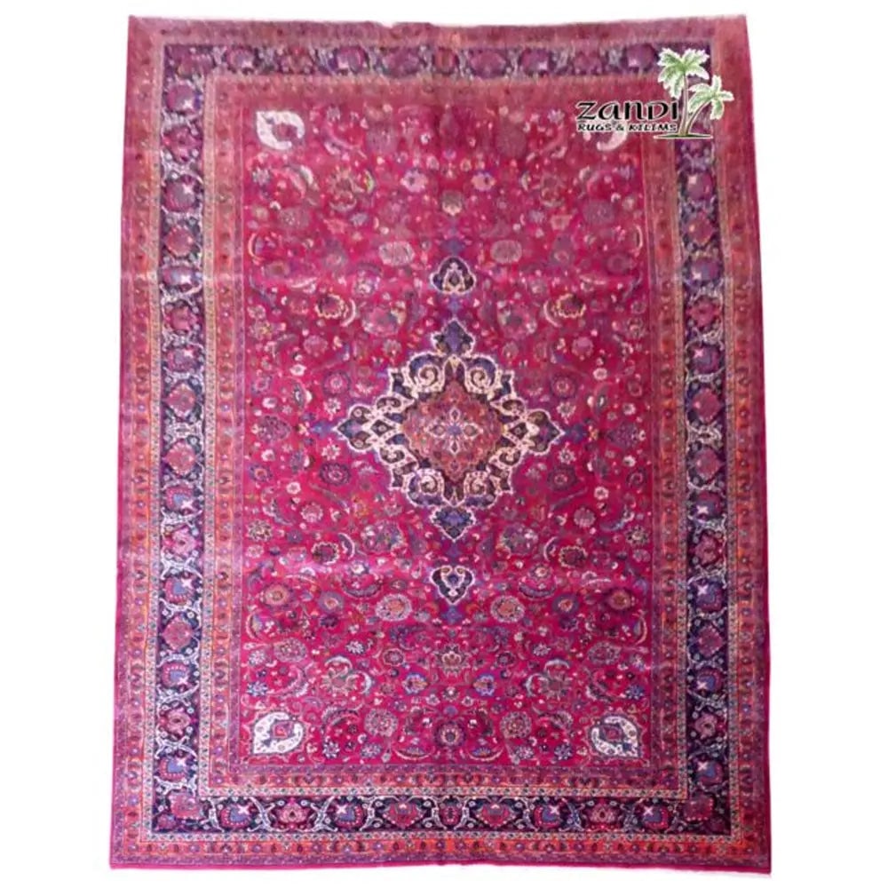 One Of The Kind Persian Tabriz Rug 12'9" x 9'6": ABC Rugs Kilims Collection Antique Multicolor Traditional Persian Wool/Cotton Rugs Size 12'9"X9'6" Rr11168 Abcr-00285 Hand knotted and meticulously crafted by Persian artisans, this stunning Persian H