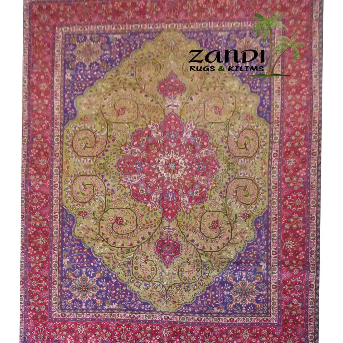 One Of The Kind Persian Tabriz Rug 12'9" x 9'10": ABC Rugs Kilims Collection Persian Tabriz Design Hand Knotted Wool/Cotton 12'9"X 9'10" Rr11182 Hand knotted and meticulously crafted by Persian artisans, this stunning Hand Knotted Area Rug will invit