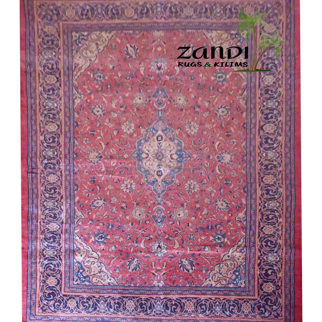 One Of The Kind Persian Mahal Rug 13'1" x 9'8": ABC Rugs Kilims Collection Persian Mahal Design Hand Knotted Wool/Cotton 13'1"X 9'8" Rr11145 Hand knotted and meticulously crafted by Persian artisans, this stunning Hand Knotted Area Rug will invite 
