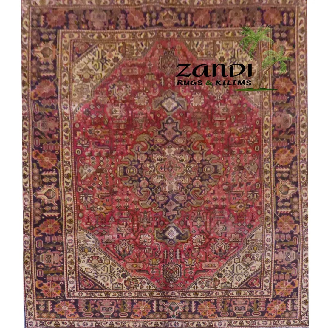 One Of The Kind Persian Tabriz Rug 9'4" x 6'6": ABC Rugs Kilims Collection Persian Tabriz Hand Knotted Woolen Cotton 9'4"X 6'6" Rr10770 Hand knotted and meticulously crafted by Persian artisans, this stunning Hand Knotted Area Rug will invite quali