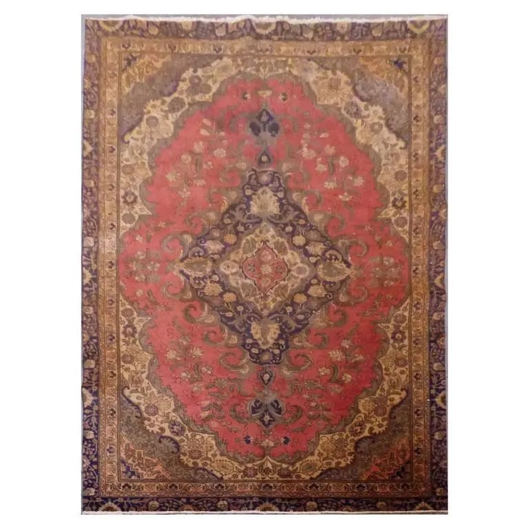 One Of The Kind Persian Tabriz Rug 9'1" x 5'8": ABC Rugs Kilims Collection Persian Tabriz Traditional Style Hand-Knotted Natural Wool Rug For Indoor Area 9'1'' X 5'8'' Abcr0190 Hand knotted and meticulously crafted by Persian artisans, this stunnin