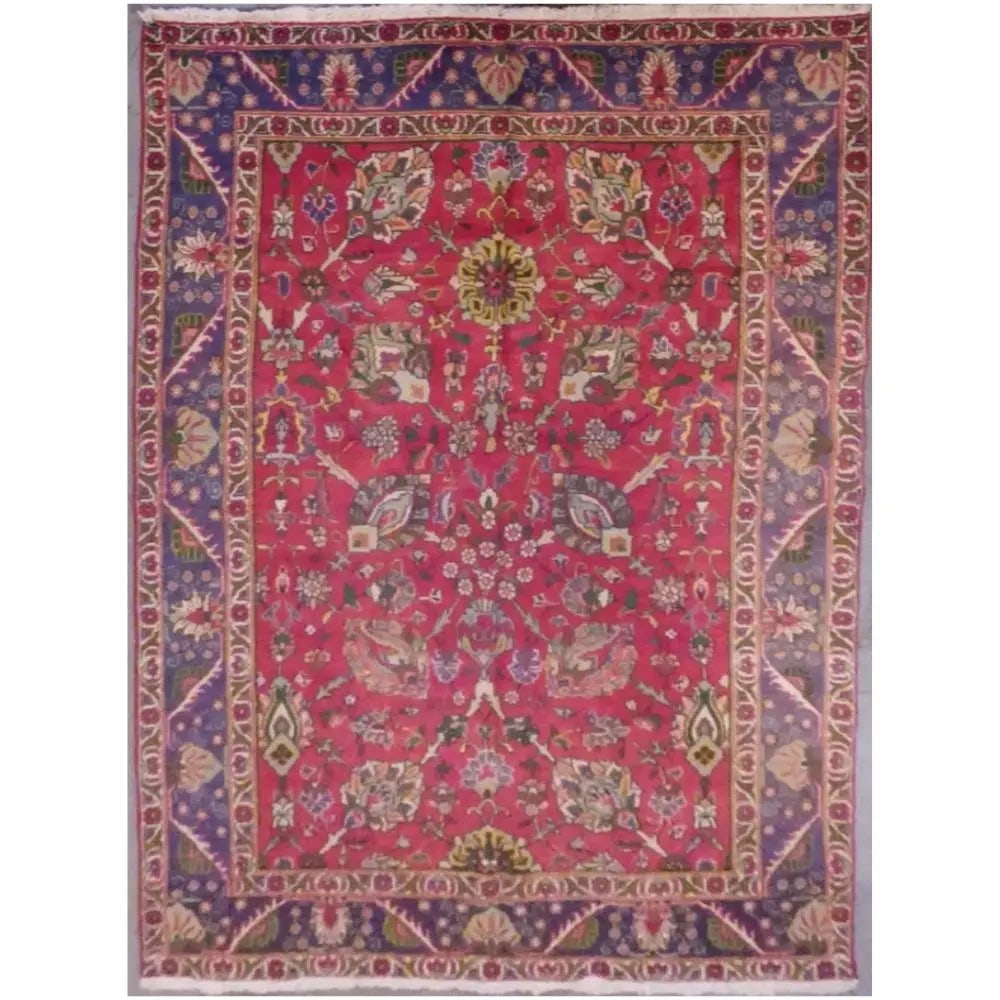 One Of The Kind Persian Tabriz Rug 9'8" x 6'3": ABC Rugs Kilims Collection Persian Tabriz Hand-Knotted Rug Made With Natural Wool & Cotton 9'8'' X 6'3" Abcr02160 Hand knotted and meticulously crafted by Persian artisans, this stunning Hand Knot