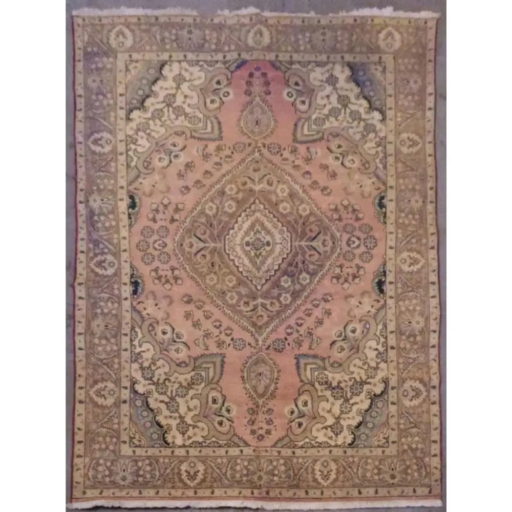 One Of The Kind Persian Tabriz Rug 9'6" x 6'7": ABC Rugs Kilims Collection Persian Tabriz Hand-Knotted Rug Made With Natural Wool & Cotton 9'6'' X 6'7" Abcr02105 Hand knotted and meticulously crafted by Persian artisans, this stunning Hand Knot