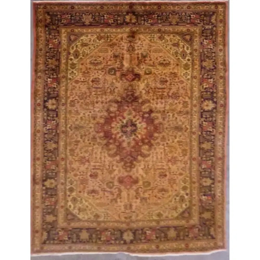 One Of The Kind Persian Tabriz Rug 9'10" x 6'4": ABC Rugs Kilims Collection Persian Tabriz Hand-Knotted Rug Made With Natural Wool & Cotton 9'10'' X 6'4" Abc44 Hand knotted and meticulously crafted by Persian artisans, this stunning Hand Knotted