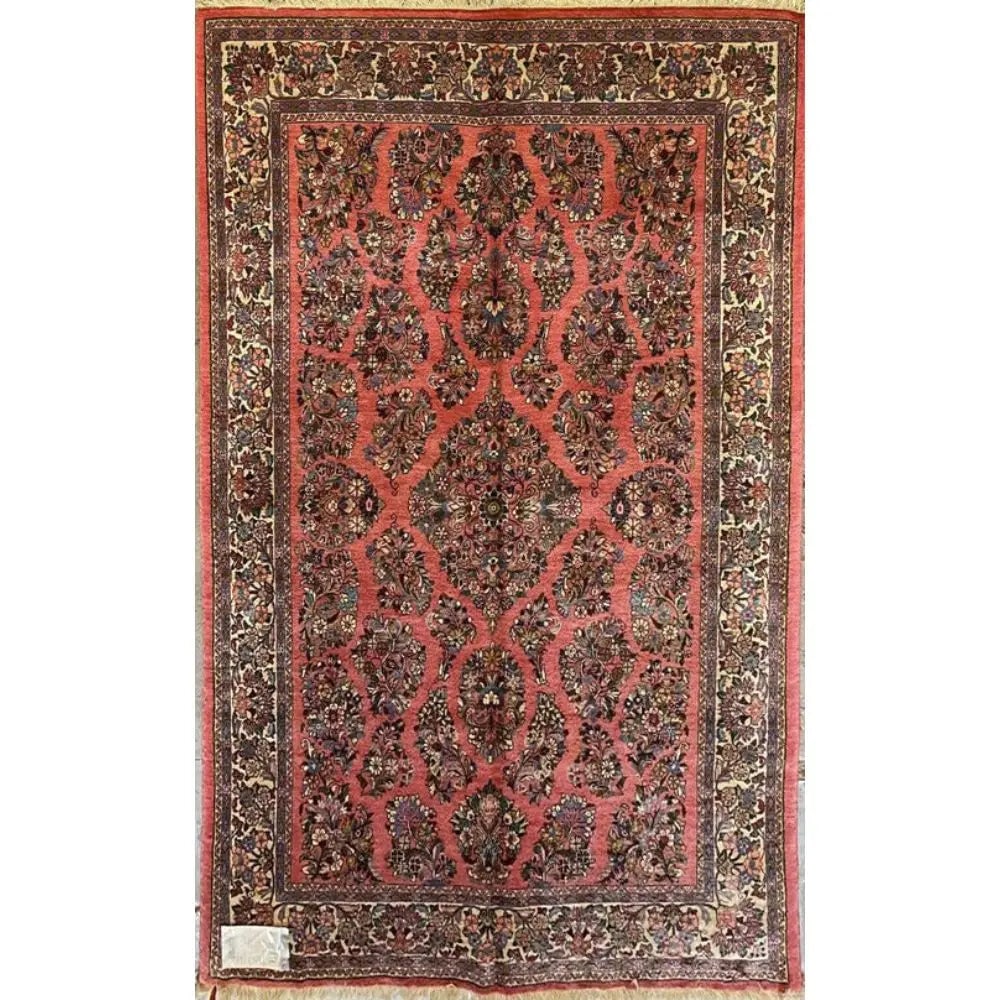 One Of The Kind Persian Sarough Rug 8'4" x 5'1": ABC Rugs Kilims Collection Persian Sarough Traditional Style Hand-Knotted Natural Wool And Cotton Rug 8'4" X 5'1" Abcr022868 Hand knotted and meticulously crafted by Persian artisans, this stunning Ha