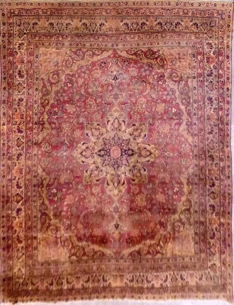 One Of The Kind Persian Mahal Rug 13'0" x 10'0": ABC Rugs Kilims Collection Persian Kerman Hand-Knotted Natural Wool Iranian Rug 13'0'' X 10'0'' Abcr134847 Hand knotted and meticulously crafted by Persian artisans, this stunning Hand Knotted Area Ru