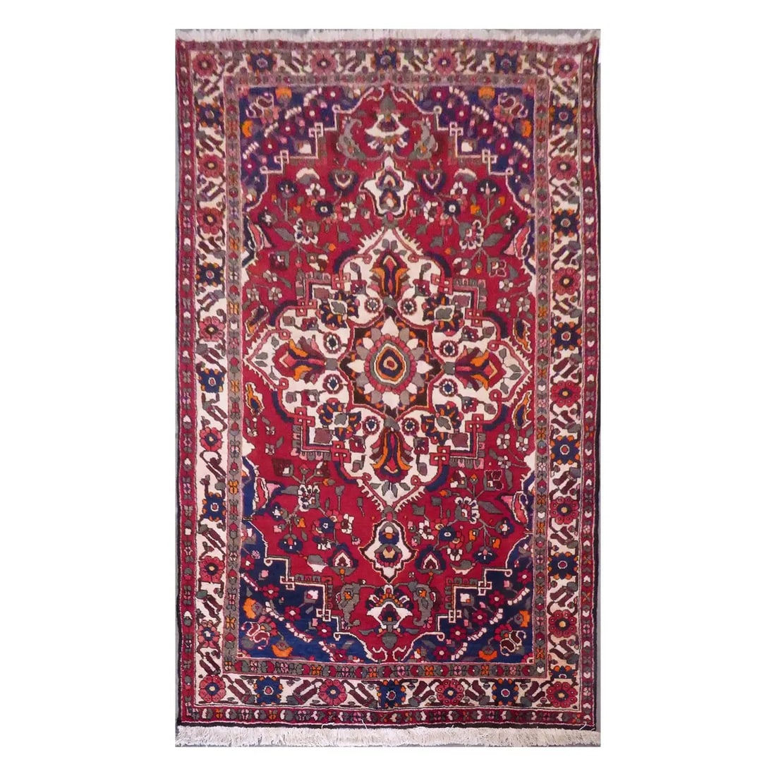 One Of The Kind Persian Bakhtiar Rug 9'7" x 5'4": ABC Rugs Kilims Collection Persian Bakhtiar Traditional Style Hand-Knotted Natural Wool And Cotton Rug 9'7'' X 5'4'' Abcr02506 Hand knotted and meticulously crafted by Persian artisans, this stunning 