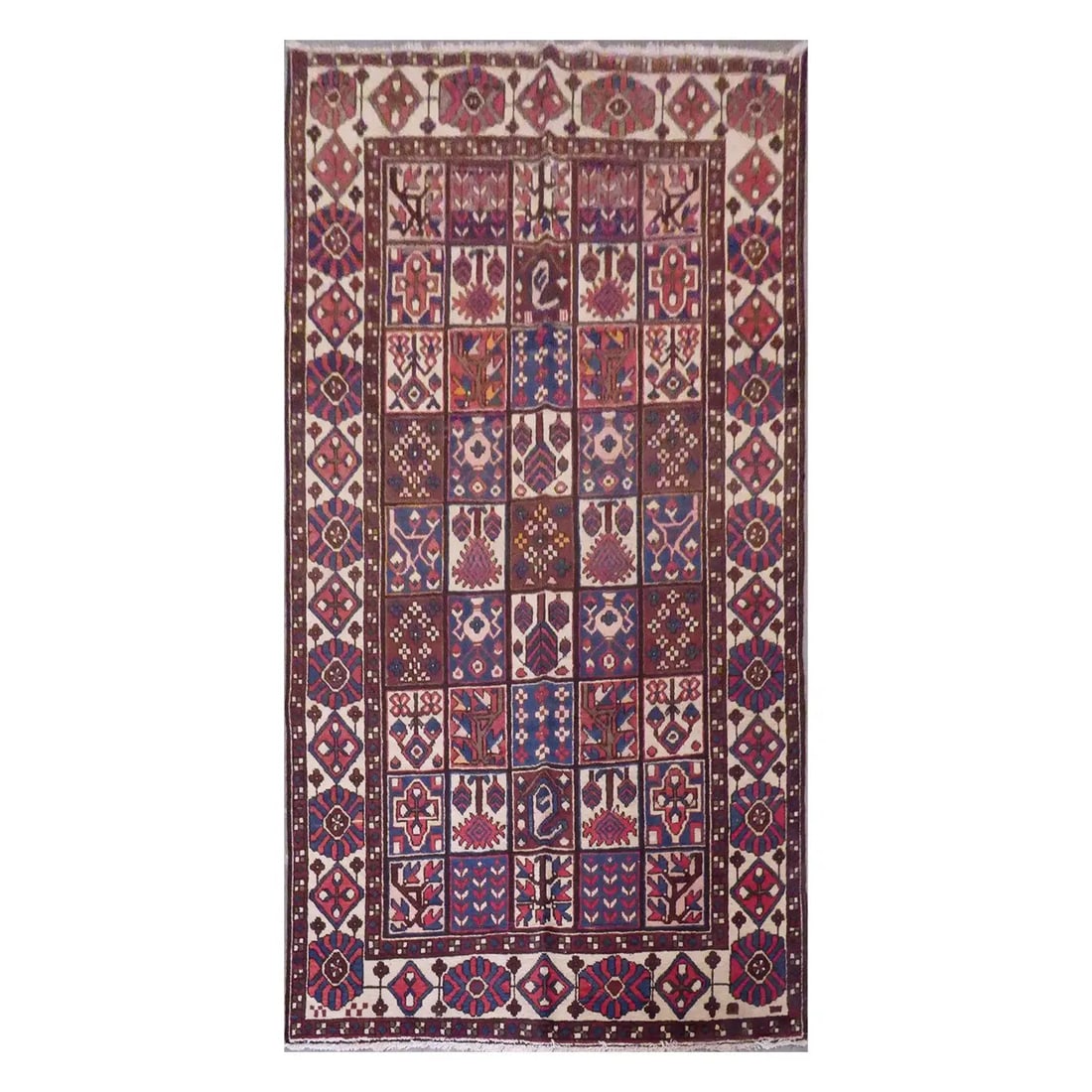 One Of The Kind Persian Bakhtiar Rug 8'5" x 5'0": ABC Rugs Kilims Collection Persian Bakhtiar Traditional Style Hand-Knotted Natural Wool And Cotton Rug 8'5'' X 5'0'' Abcr02165 Hand knotted and meticulously crafted by Persian artisans, this stunning 