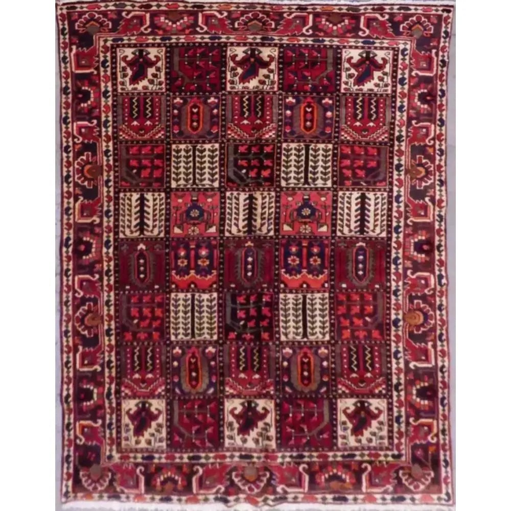 One Of The Kind Persian Bakhtiar Rug 10'1" x 6'4": ABC Rugs Kilims Collection Persian Bakhtiar Hand-Knotted Rug Made With Natural Wool & Cotton 10'1'' X 6'4" Abcr02517 Hand knotted and meticulously crafted by Persian artisans, this stunning Hand K