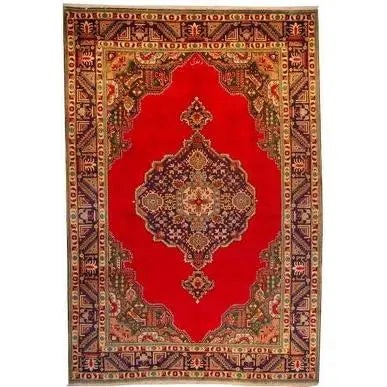 One Of The Kind Persian Tabriz Rug 11'4" x 7'11": ABC Rugs Kilims Collection Authentic Persian Rug Tabriz Traditional Style Hand-Knotted Indoor Area Rug With Natural Wool And Cotton 11'4" X 7'11" Abcr02120 Hand knotted and meticulously crafted by Per