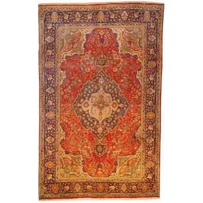 One Of The Kind Persian Tabriz Rug 10'4" x 6'7": ABC Rugs Kilims Collection Authentic Persian Rug Tabriz Traditional Style Hand-Knotted Indoor Area Rug With Natural Wool And Cotton 10'4" X 6'7" Abcr02917 Hand knotted and meticulously crafted by Pers