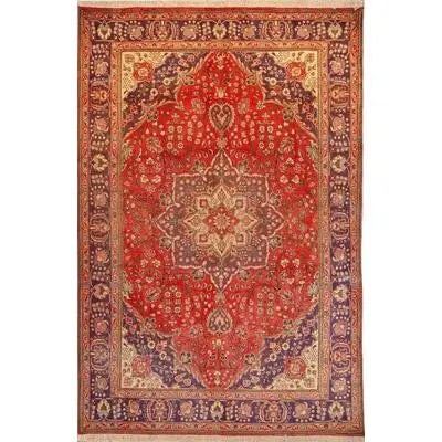 One Of The Kind Persian Tabriz Rug 10'2" x 6'8": ABC Rugs Kilims Collection Authentic Persian Rug Tabriz Traditional Style Hand-Knotted Indoor Area Rug With Natural Wool And Cotton 10'2" X 6'8" Abcr02103 Hand knotted and meticulously crafted by Pers