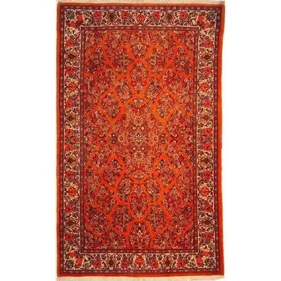 One Of The Kind Persian Sarough Rug 7'2" x 4'4": ABC Rugs Kilims Collection Authentic Persian Rug Sarough Traditional Style Hand-Knotted Indoor Area Rug With Natural Wool And Cotton 7'2" X 4'4" Abcr02760 Hand knotted and meticulously crafted by Pers