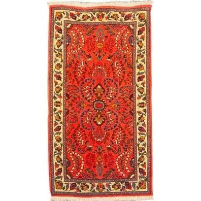 One Of The Kind Persian Sarough Rug 3'11" x 2'2": ABC Rugs Kilims Collection Authentic Persian Rug Sarough Traditional Style Hand-Knotted Indoor Area Rug With Natural Wool And Cotton 3'11" X 2'2" Abcr02435 Hand knotted and meticulously crafted by Per